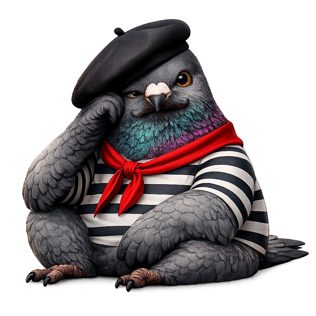 Polydemy pigeon mascot