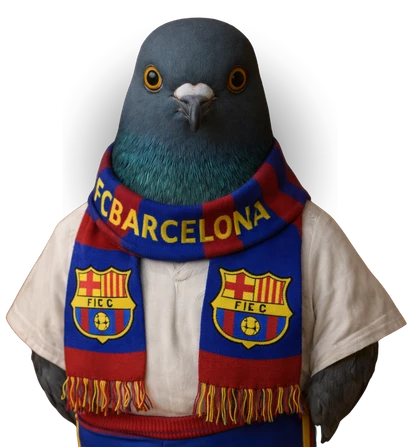 Polydemy Barcelona pigeon mascot